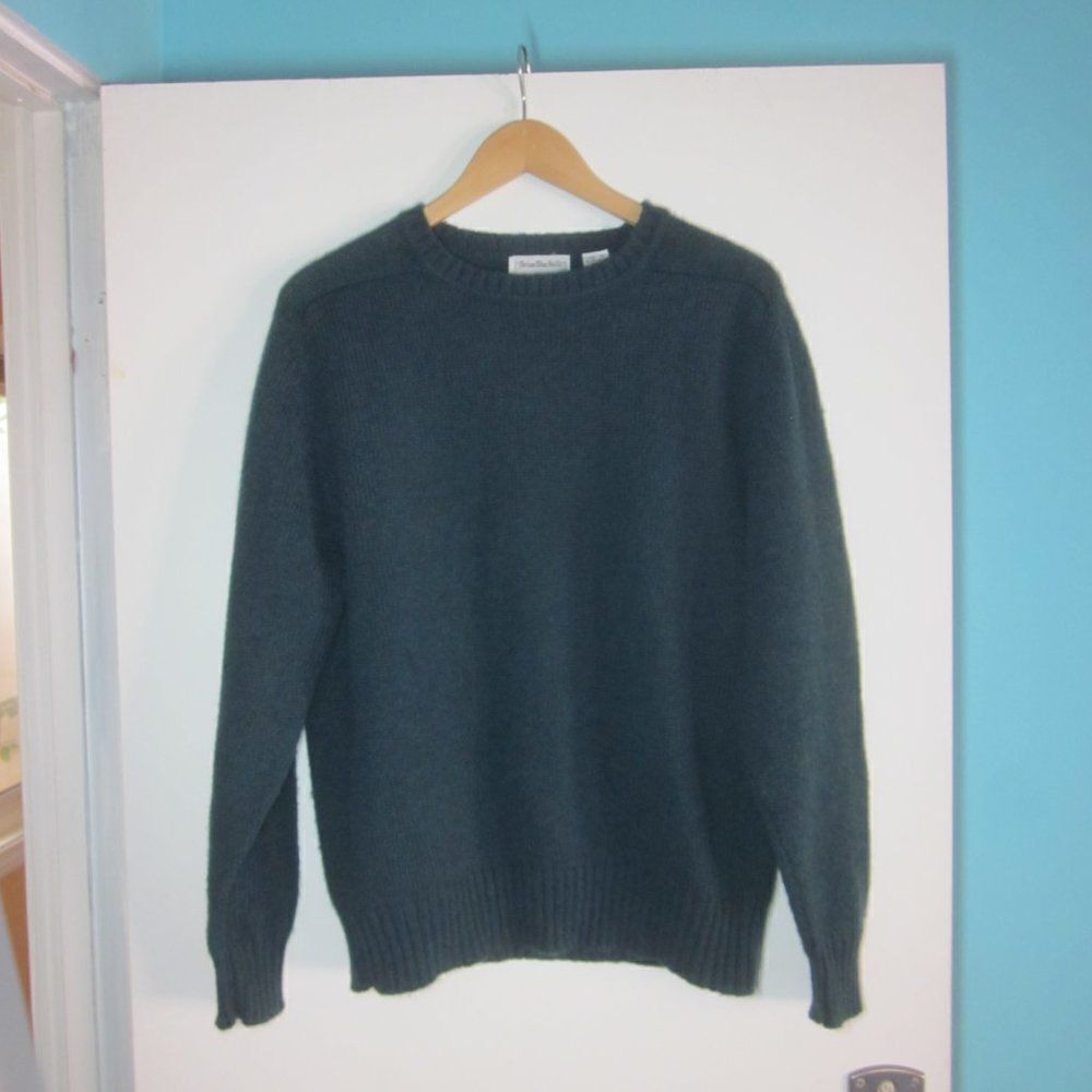 Brian MacNeil VINTAGE Washable Wool Pullover Sweater Mens Size M Green Crewneck